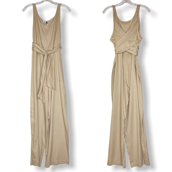 Shaina Mote Lyocel Ecru Tie Back Jumpsuit - Picture 5 of 9